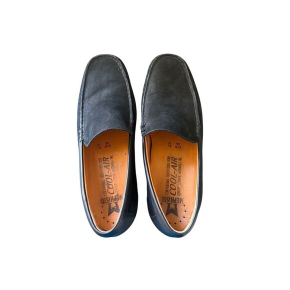 Mephisto Baduard Mens Black Cool Air Nubuck Leather Slip On Loafers Size 10 - Picture 13 of 16